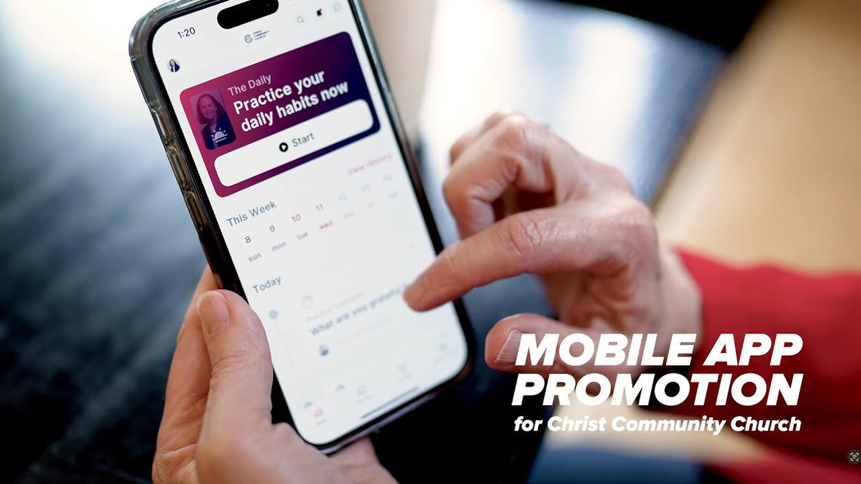 Promo Video with Purpose | Christ Community Church App Launch We had an absolute blast putting this video together as a fun and creative way to help promote Christ Community Church’s brand-new app! It was filmed by Austin Asay Creative and turned out to be an incredible outlet to flex some creativity, have fun, and s